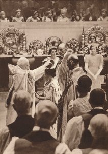 Die Krönung von Königin Elizabeth, Ehefrau von König Georg VI., 1937 von Unbekannt