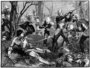 Der Tod von Warwick dem Königsmacher