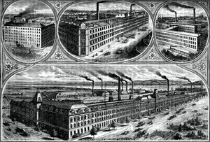 Die Fabriken der Singer Manufacturing Company, ca. 1880