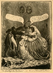 Der erste Kuss seit zehn Jahren! - oder - das Treffen von Britannia & Bürger François, 1803, 1921