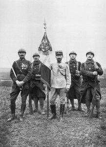 Die Fahne des Regiments de Marche, der Französischen Fremdenlegion, ca. 1914-1918