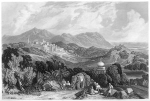 Die Festung von Nahan im Herrschaftsgebiet von Oude, Indien, ca. 1860