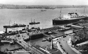 Die Anlegestelle an den Liverpooler Docks, Merseyside, frühes 20. Jahrhundert