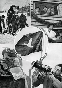 Die Medien in Aktion, Olympische Winterspiele, Garmisch-Partenkirchen, Deutschland, 1936