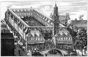 Die alte Börse in Amsterdam, durch Feuer zerstört 1858, 1903 von Unbekannt