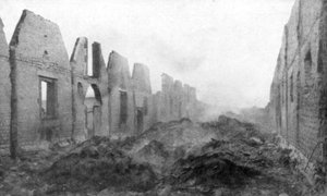 Die Ruinen von Albert, Somme, Frankreich, 23. September 1914