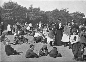 Die Sandgrube, Victoria Park, London, um 1900-1901