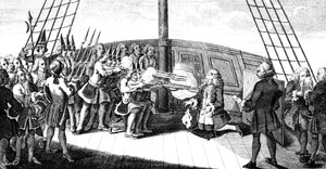 Die Erschießung von Admiral Byng an Bord der Monarque, 1757 von Unbekannt