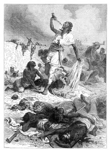 Der Selbstmord von Theodor, Magdala, Äthiopien, 1868