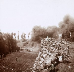 Die Einnahme von Bezonvaux durch die Deutschen, Verdun, Nordfrankreich, ca. 1916-1918 von Unbekannt