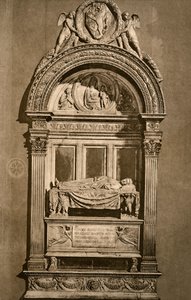 Das Grab von Leonardo Bruni ca. 1369-1444, Basilika Santa Croce, Florenz