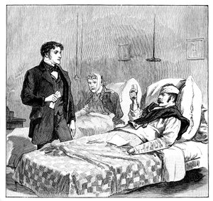 Der Toast der verwundeten Soldaten auf die Königin, ca. 1850er, 1888 von Unbekannt