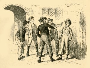 Sie machten Witze auf Kosten des bebrillten Jungen, 1907 von Unbekannt