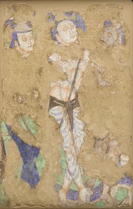 Drei Figuren, aus Höhle 224, 4.-6. Jahrhundert