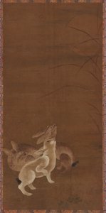 Drei Hasen schauen den Mond an von Unbekannt