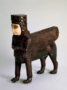 Thron-Detail in Form eines geflügelten Löwen mit menschlichem Torso, 8. Jahrhundert v. Chr. von Unbekannt