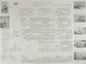Titanic Erster-Klasse-Deckplan von Unbekannt
