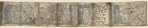 Titel vom Umschlag. Blätter sind an den Enden verbunden und im Akkordeonstil gefaltet. Auf kleines Etikett auf der Rückseite der Hamgyŏng-do-Karte geklebt: Bunkŏdŏ Shoten. Auch über die Website der Library of Congress als Rasterbild verfügbar. Erwerbungsko