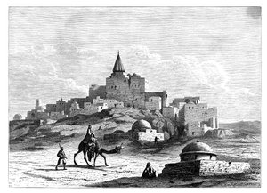 Grab von Jona, nahe der Moschee, auf dem künstlichen Hügel von Nabbi Yunis, Ninive, Assyrien, um 1890 von Unbekannt