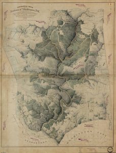 Topografische Skizze der Umgebung von Washington, D.C.