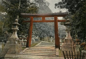 Tori an einem Shinto-Tempel, 1900