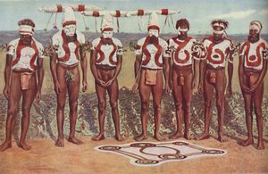 Totemistische Rituale unter den australischen Schwarzen, ca. 1935