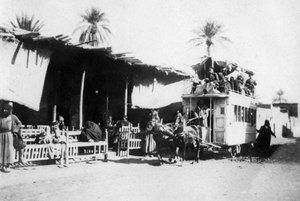 Straßenbahn, Kazimain-Straße, Bagdad, Irak, 1917-1919