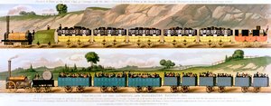 Reisen auf der Liverpool und Manchester Eisenbahn, 1831 von Unbekannt