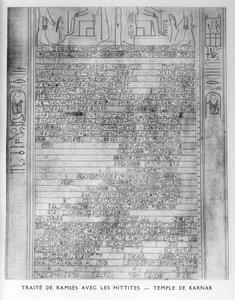 Vertrag von Ramses und dem Volk der Hethiter, Tempel von Karnak, 19. Jahrhundert