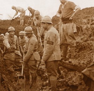 Schützengräben, Quennevières, Nordfrankreich, ca. 1914-1918