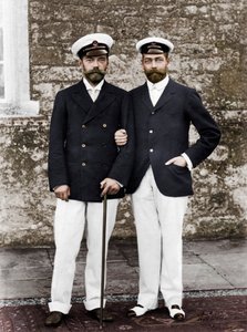 Zar Nikolaus II. von Russland und König Georg V. von Großbritannien von Unbekannt