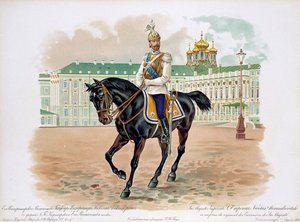 Zar Nikolaus II. von Russland in der Uniform des Leib-Kürassier-Garde-Regiments Seiner Majestät, 1896 von Unbekannt
