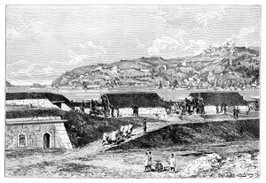Türkische Batterien und der Eingang zum Bosporus am Schwarzen Meer, Türkei von Unbekannt
