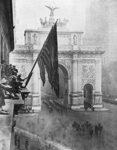 1. US-Armee durchquert den Siegesbogen, Madison Square, New York, USA, 10. September 1919