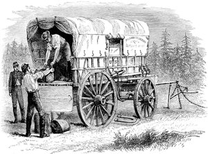 US-Militärtelegrafenwagen, Amerikanischer Bürgerkrieg, 1861-1865, um 1880 von Unbekannt