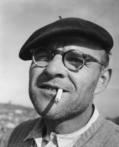 Umberto Bratti, ein Arbeiter am Donzere-Mondragon-Kanal und Kraftwerk, 1952