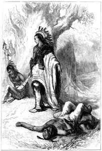 Uncas und Miantonomoh, 1643 um 1880