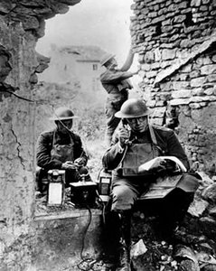 Signal Corps der US-Armee verwendet erbeutete deutsche Telefonanlagen, Erster Weltkrieg
