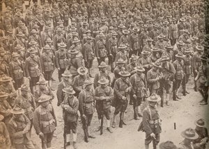 US-Truppen bei der Parade vor ihrem Marsch durch London am 15. August 1917