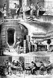 Verschiedene Töpferprozesse, ca. 1880