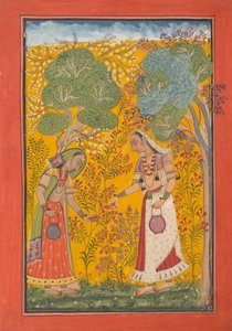 Vasanti Ragini, Seite aus einer Ragamala-Serie (Girlande der musikalischen Modi), ca. 1710 von Unbekannt