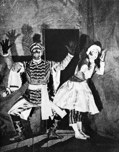 Vaslav Nijinsky, russischer Balletttänzer, in Petruschka, Paris, 1912, 1930 von Unbekannt