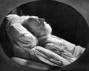Victor Hugo, französischer Autor, auf seinem Sterbebett, 22. Mai 1885 von Unbekannt