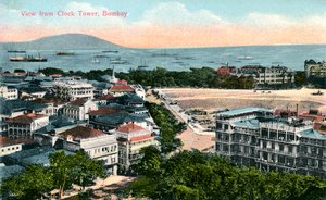 Blick vom Uhrturm, Bombay, Indien, frühes 20. Jahrhundert von Unbekannt