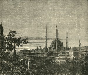 Ansicht in Adrianopel - Die Moschee von Selim II., 1890 von Unbekannt
