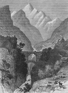 Ansicht in den Pyrenäen, ca. 1880 von Unbekannt