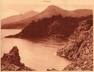Blick auf den Aurelius-Gipfel und Cap Roux, Le Trayas, 1930