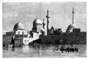 Blick auf Mossul vom Tigris, Irak, ca. 1890 von Unbekannt