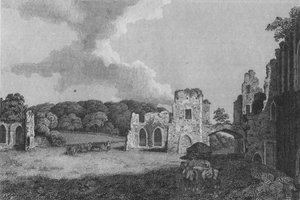 Ansicht eines Teils der Ruinen der Abtei von St. Agatha: in der Nähe von Eastby, Yorkshire, 1791 von Unbekannt