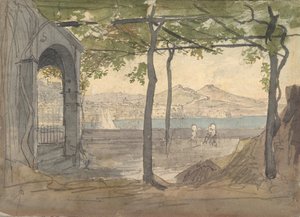 Ansicht der Bucht von Neapel mit dem Vesuv, frühes 19. Jahrhundert